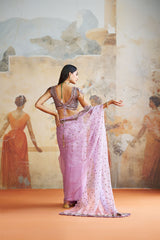 Lavender saree set