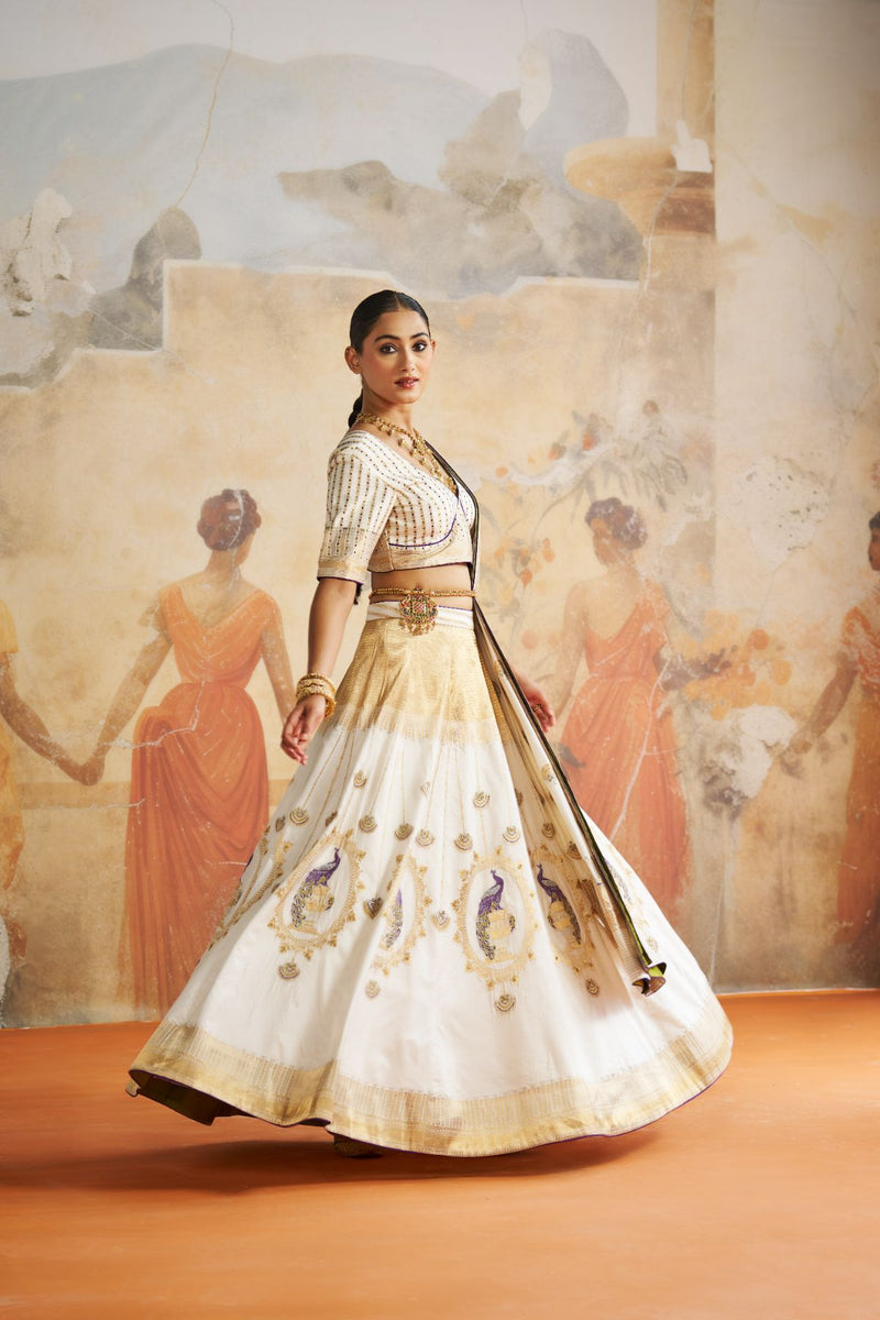 Ivory lehenga set