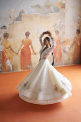 Ivory Anarkali set