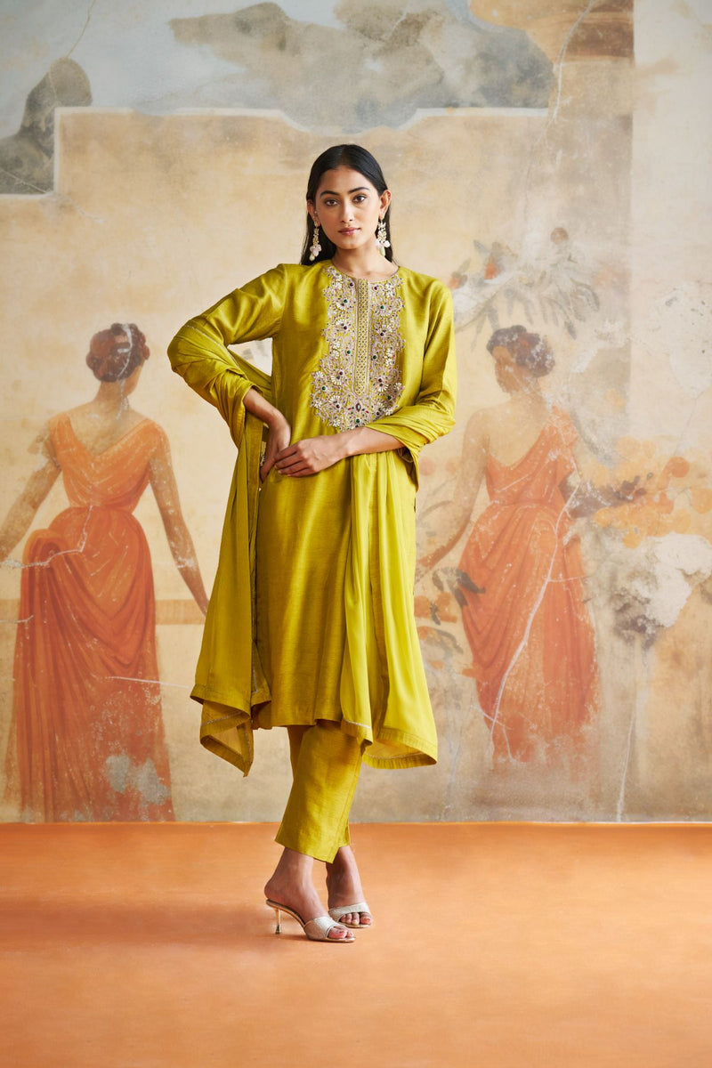 Long kurta set Olive