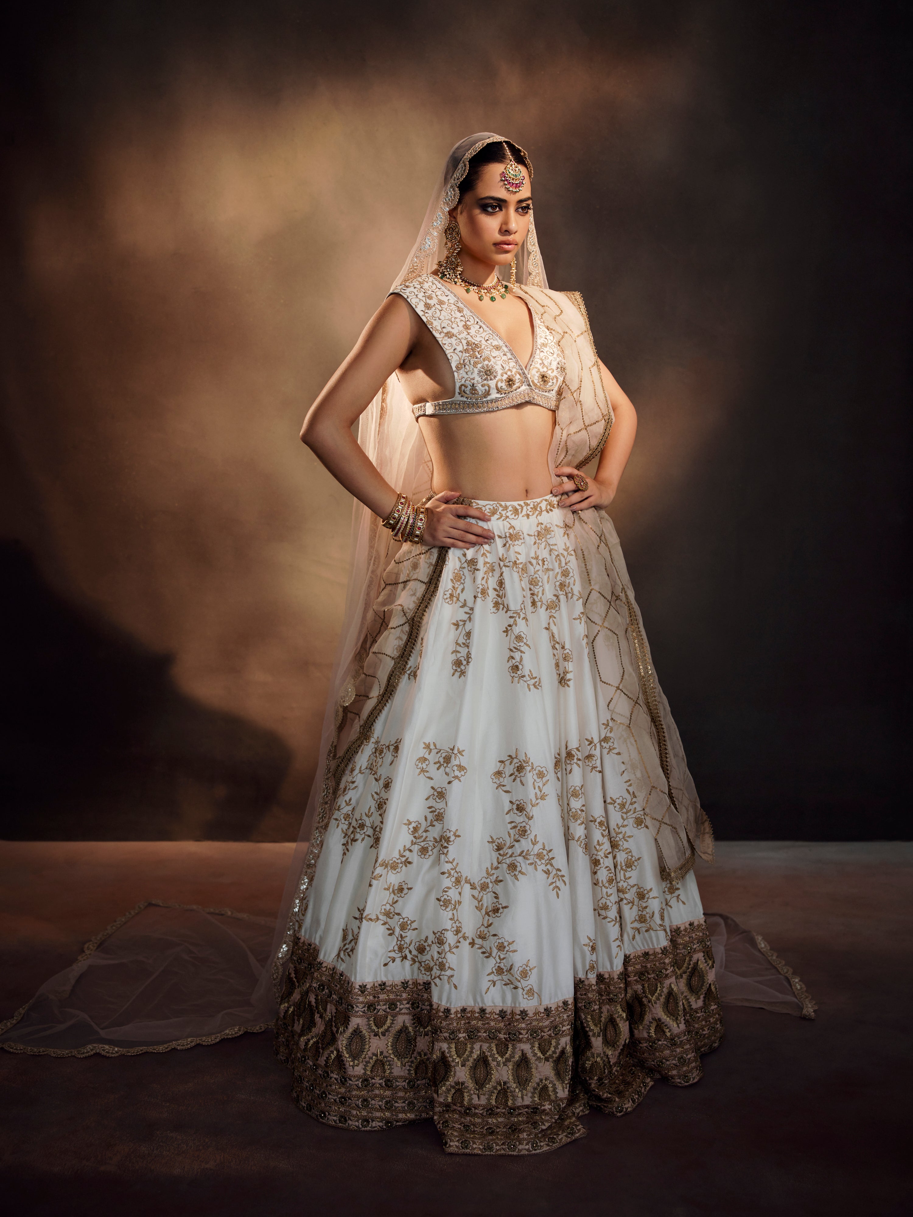 Blush and Ivory Lehenga