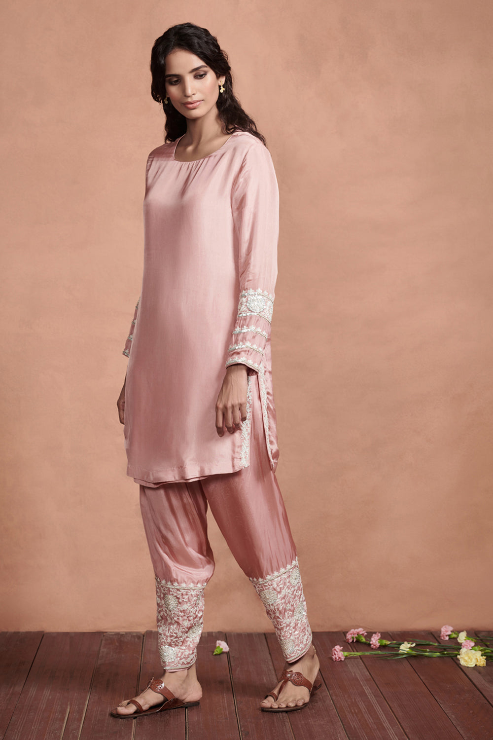 Champagne Blush Short Kurta Set