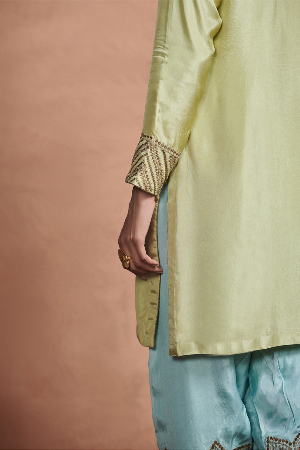 Pastel Embroidered Kurta Set