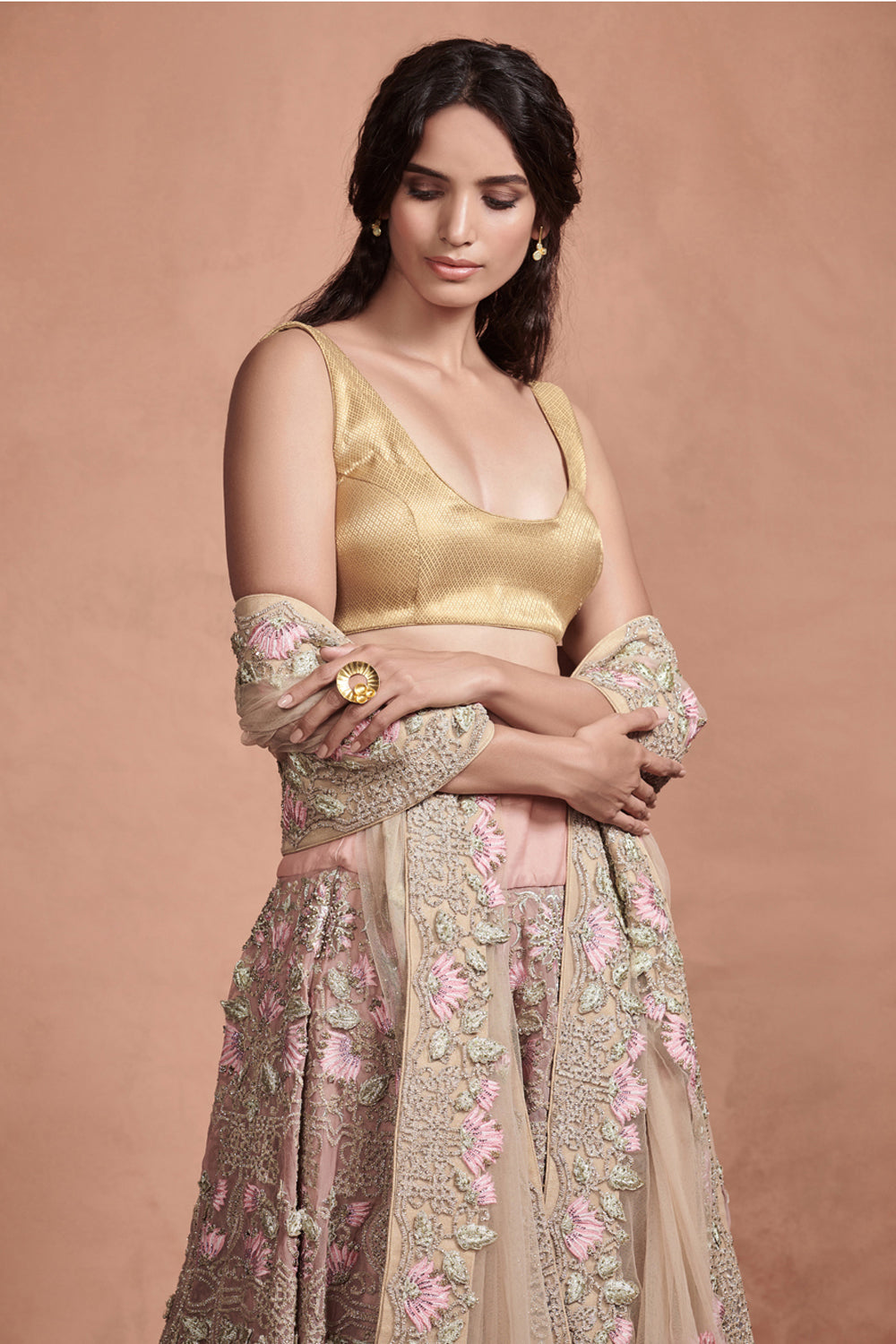 Lotus Pink Lehenga Skirt Set