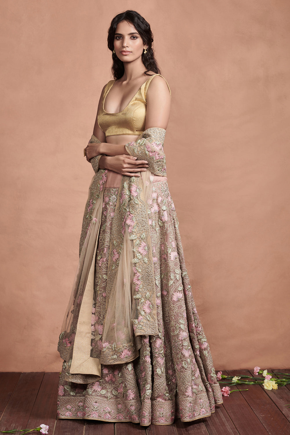 Lotus Pink Lehenga Skirt Set