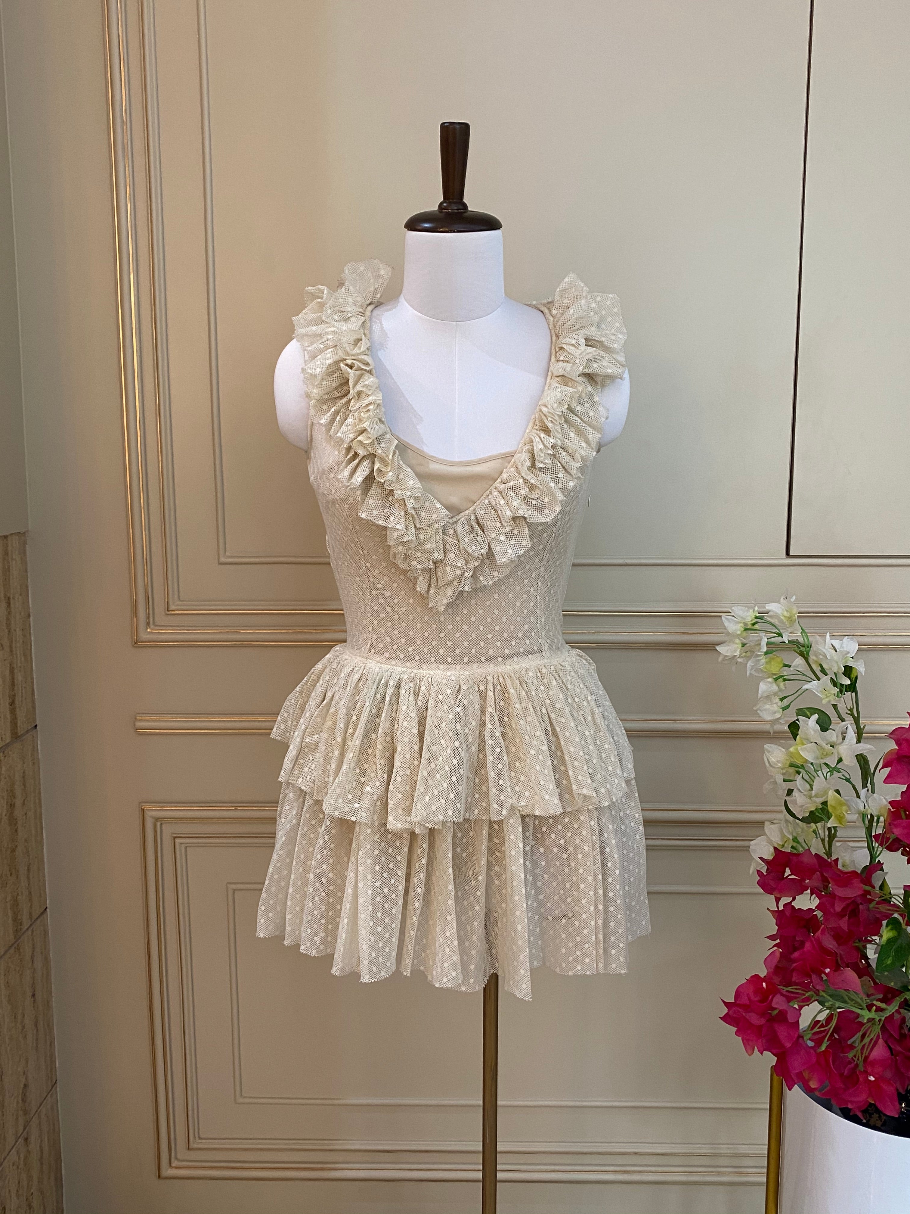 Ruffled frill dress