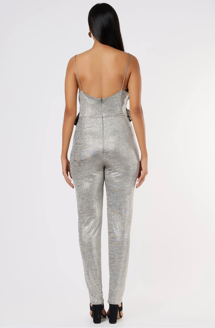 Silver metallic jumpsuit